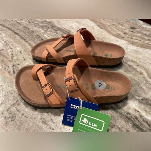 Birkenstock New Franca Pecan Birkibuc Vegan Regular Width- Size 38 - Picture 1 of 11